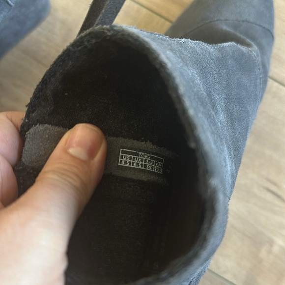 Toms Dark Gray Suede High Desert Wedge Booties Sz 8.5 - Picture 5 of 7